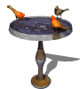Animated birdbath