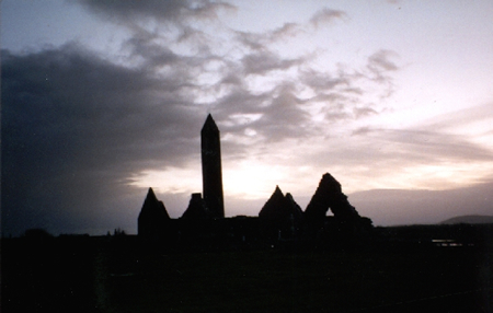 Kilmacduagh at sunset